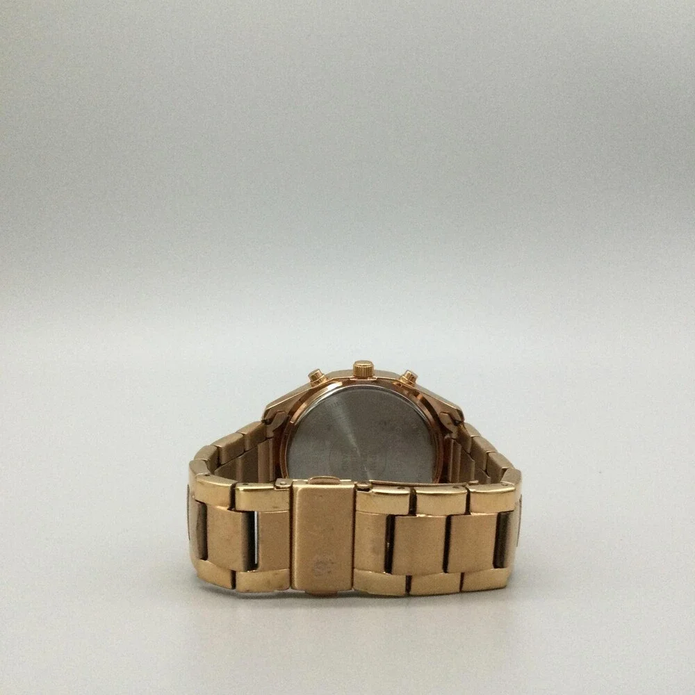 Caravelle New York Womens Watch 36mm Rose Gold Tone Crystals New Battery 6.5